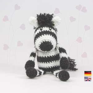 Zebra &#39;Zola&#39; + swim ring crochet pattern • Amigurumi PDF • LuckyTwins