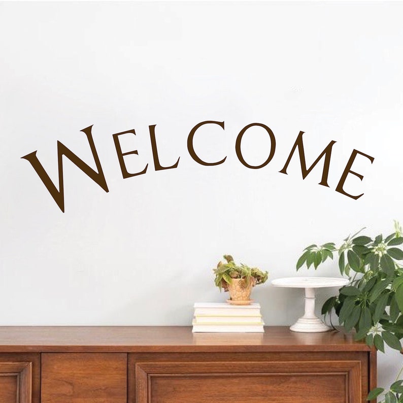 Welcome Wall E Entrance Decal Sticker Interior Lettering Self Adhesive Sayings Large Inspirational Es Q02
