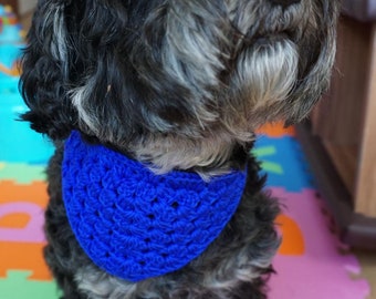 Dog neck scarf amigoll9 handmade blue to 31 cm individually lockable