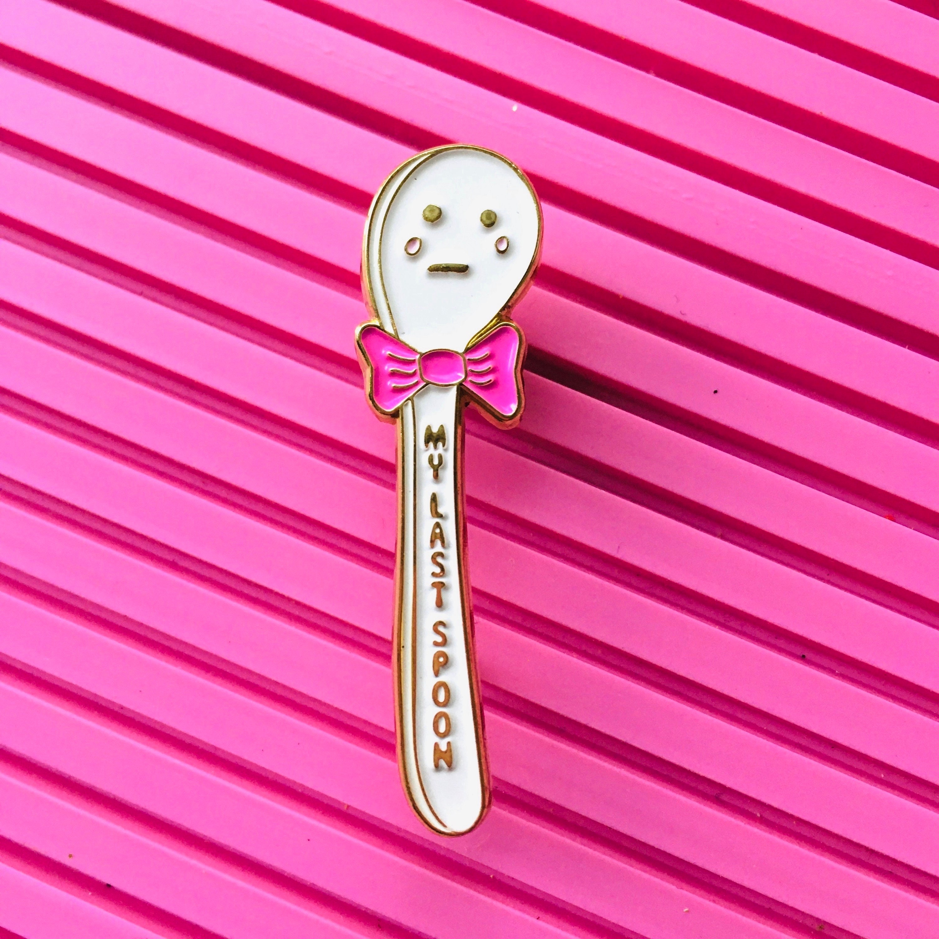 Spoonie Chronic Illness Warrior, Enamel Pin Invisible Illness Pin Chronic Illness My Last Spoon Button Spoonie pin Spoonie Jewlery