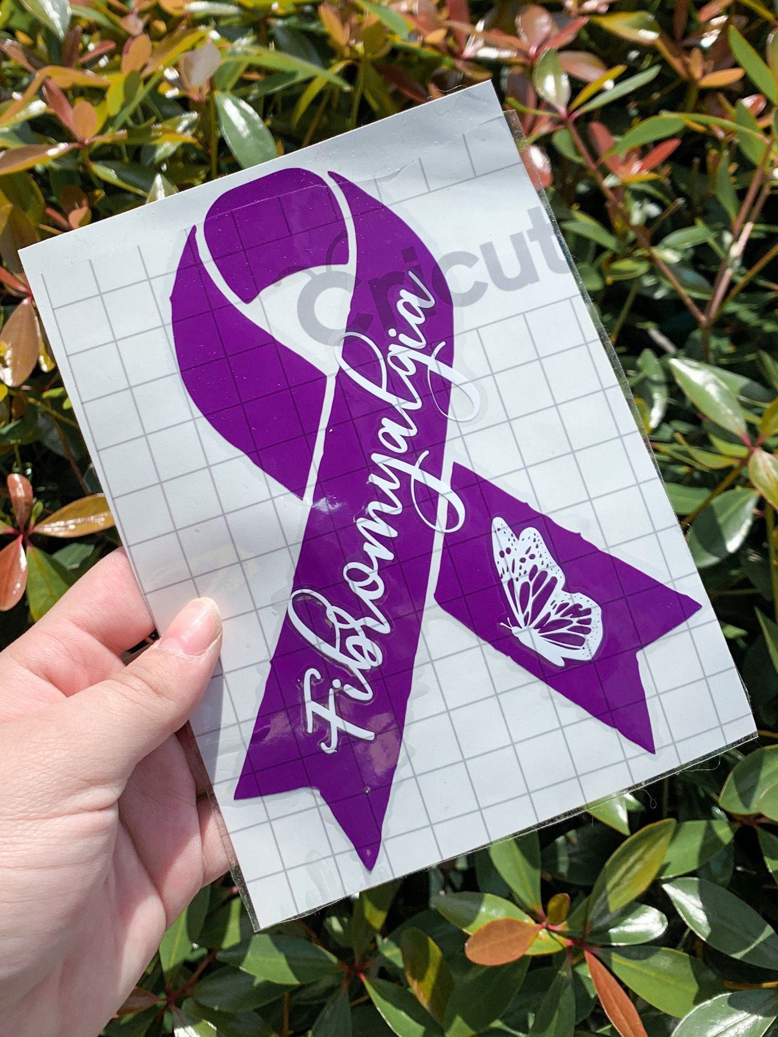 Fibromyalgia Awareness Decal Fibromyalgia Ribbon Etsy