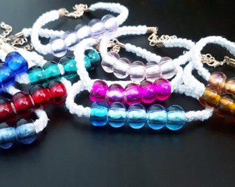 Glass Beaded Macrame Bracelet