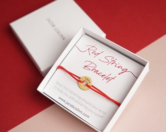 Pulseira de corda vermelha com mensagem gravada a laser, pulseira ajustável de amor e proteção para amigo, pulseira de amizade presente de aniversário