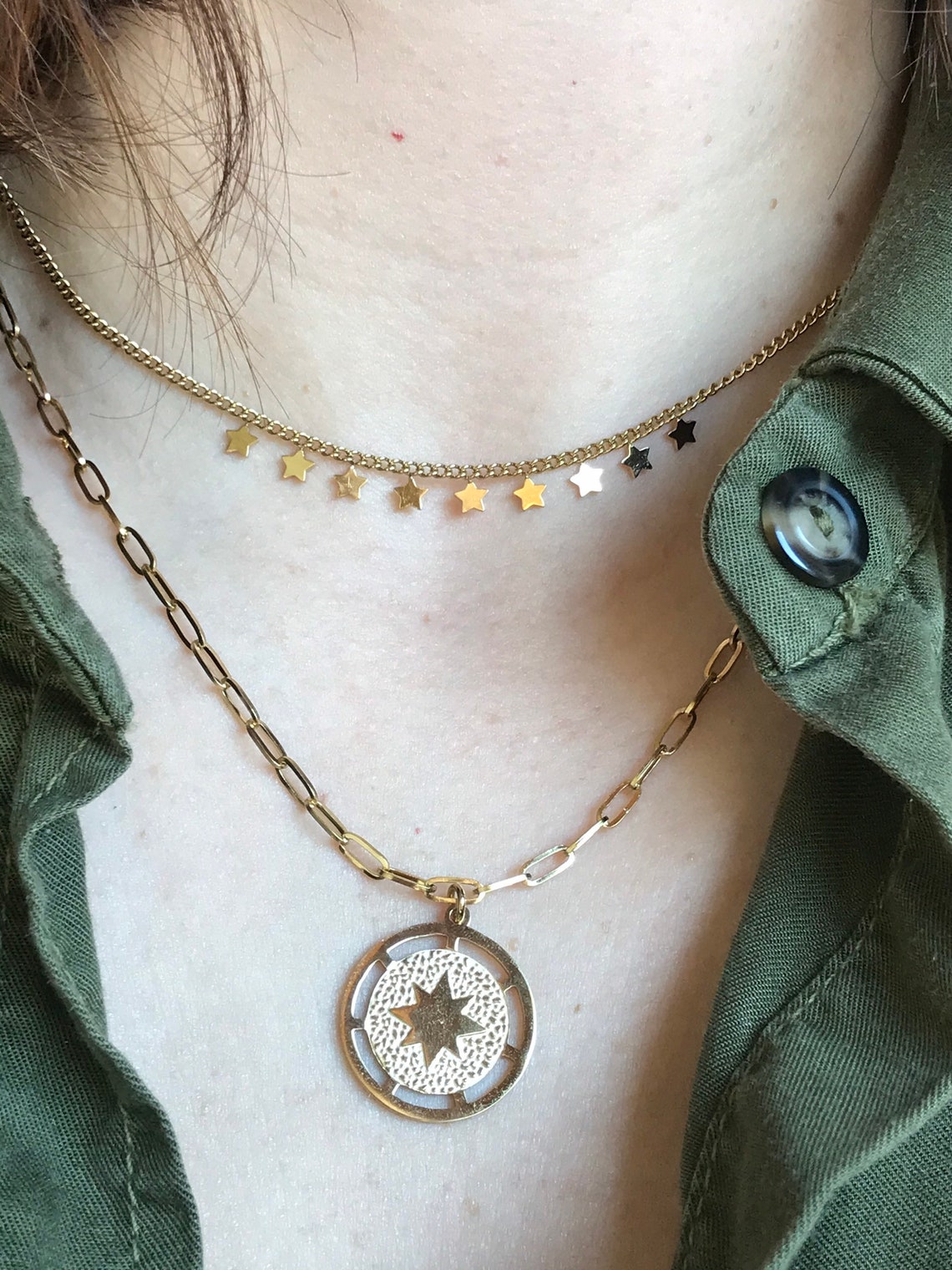 Double Layered Gold Necklace / Layer Necklace Set / Gold Chain - Etsy