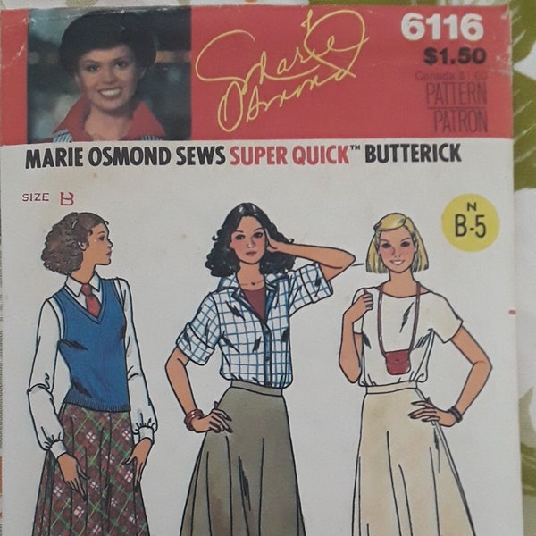 Vintage Butterick 6116, Marie Osmond pattern, C/C