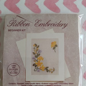 Vintage Janlynn #00-162, Ribbon Embroidery kit, Deadstock