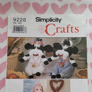 Vintage Simplicity 9228, Cow or Pig decor dolls pattern, UC/FF
