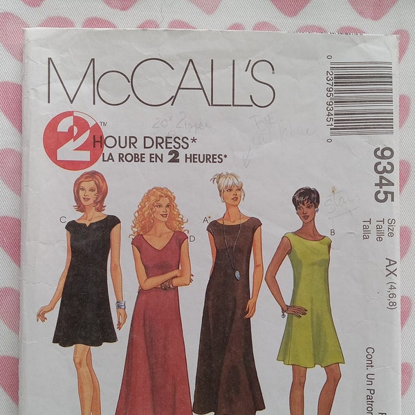Vintage McCalls 9345, 2 Hour Dress pattern, Wounded Bird