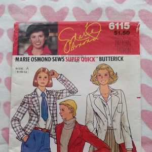 Vintage Butterick 6115, Marie Osmond Jacket pattern, UC/FF