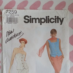 Vintage Simplicity 7259, New Directions pattern, UC/FF