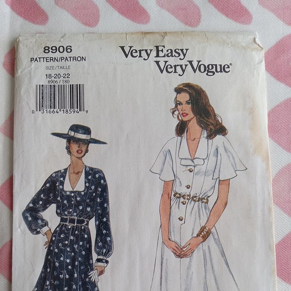 Vintage Vogue 8906, Very Easy Shirtdress pattern, UC/FF