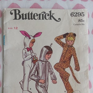 Vintage Butterick 6295, Childerns Costumes pattern, Partially Cut