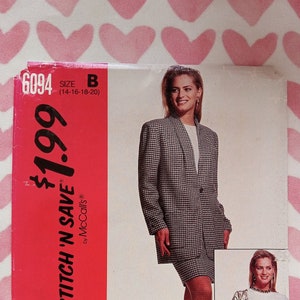 Vintage Stitch N Save 6094, Suit Pattern, UC/FF - Etsy