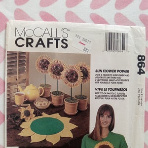 Vintage McCalls 6836/864/P443, Sun Flower Power pattern, UC/FF