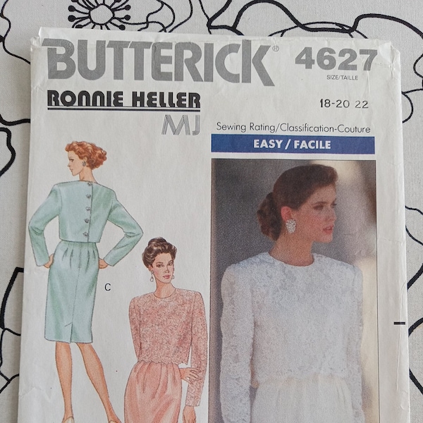 Vintage Butterick 4627, Ronnie Heller for MJ dress pattern, UC/FF