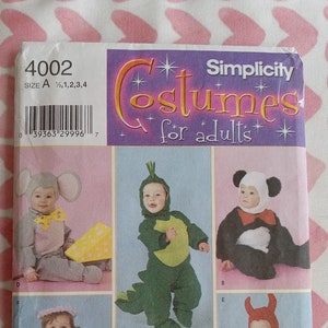 Vintage Simplicity 4002, Baby & Toddler Costumes pattern by Wrights, Partially Cut