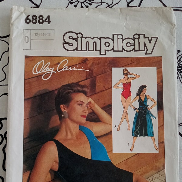 Vintage Simplicity 6884, Oleg Cassini pattern, UC/FF