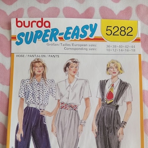 Vintage Burda 5282, Super Easy pants pattern, UC/FF