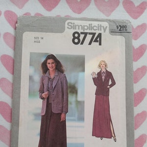 Vintage Simplicity 8774, Maxi Skirt & Jacket pattern, UC/FF