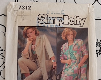 大流行中！ Vintage Simplicity Etsy - UC/FF Pattern, Tops Serger 8436, トップス