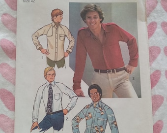 Vintage Simplicity 7585, Mens Shirts pattern, UC/FF