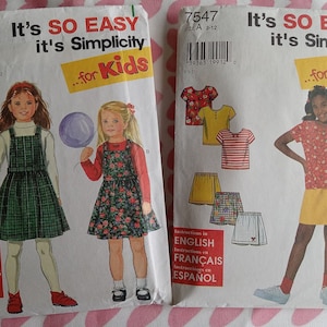 Vintage Simplicity, So Easy for Kids patterns, UC/FF