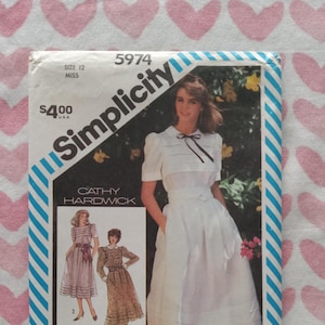 Vintage Simplicity 5974, Cathy Hardwick Dress pattern, UC/FF