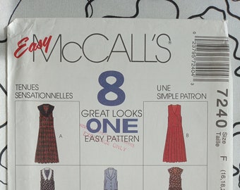 Vintage McCalls 7240, 8 in One dress or jumpsuit pattern, UC/FF