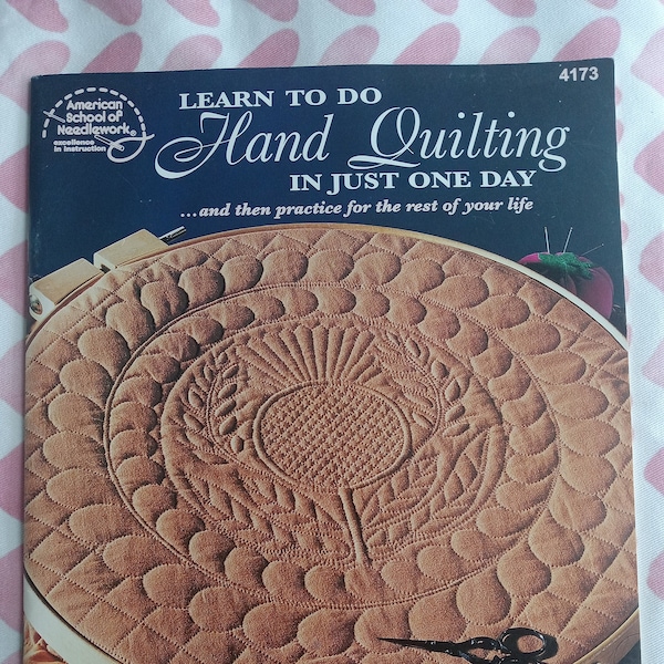 Vintage American School of Needlework #4173, Hand Quilting in just One Day, Deadstock