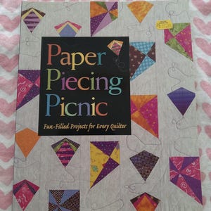 Vintage Quiltmaker Magazine, Paper Piecing Picnic book, Used/Good