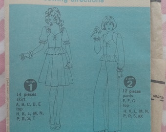 Vintage Simplicity 6447, 70s Cottagecore pattern, Naked
