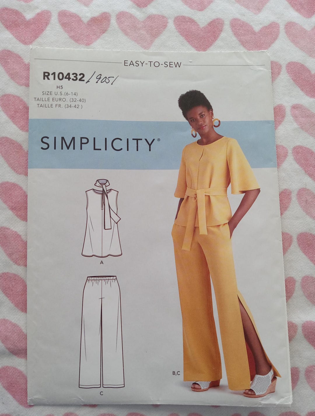 Simplicity Patterns R11102 Simplicity 9051/10432, Pantsuit Pattern, UC/FF - Etsy