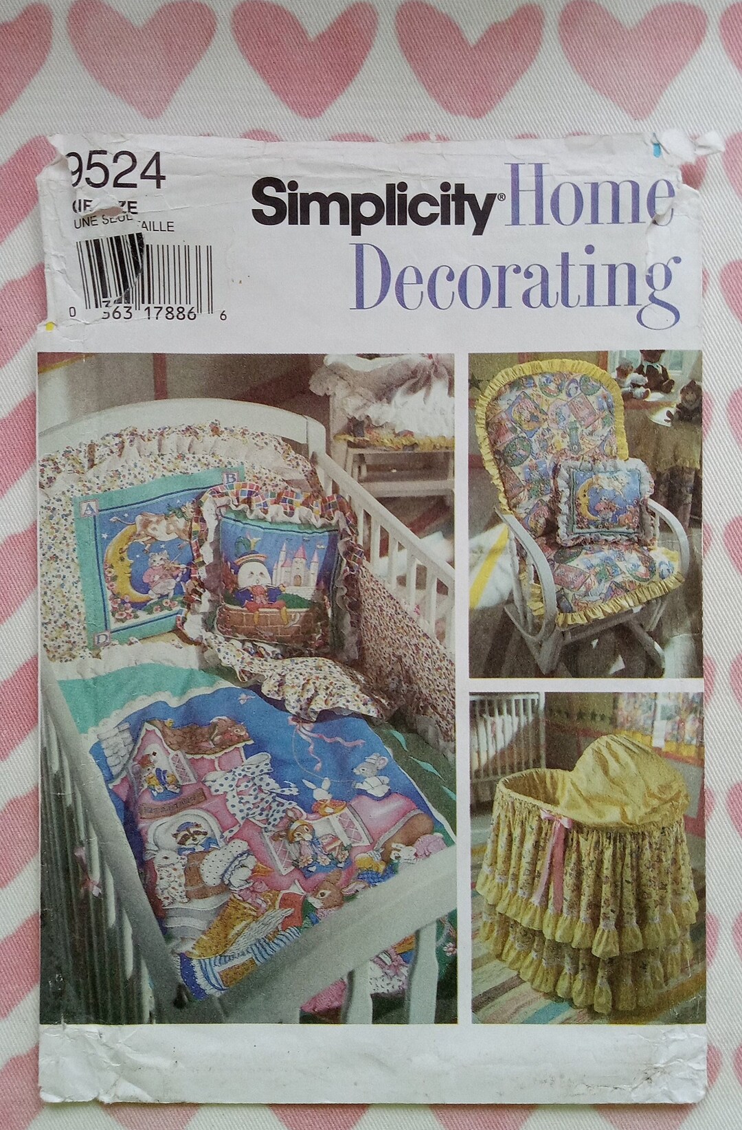 Vintage Simplicity 9524, Complete Nursery Decor Pattern, UC/FF - Etsy
