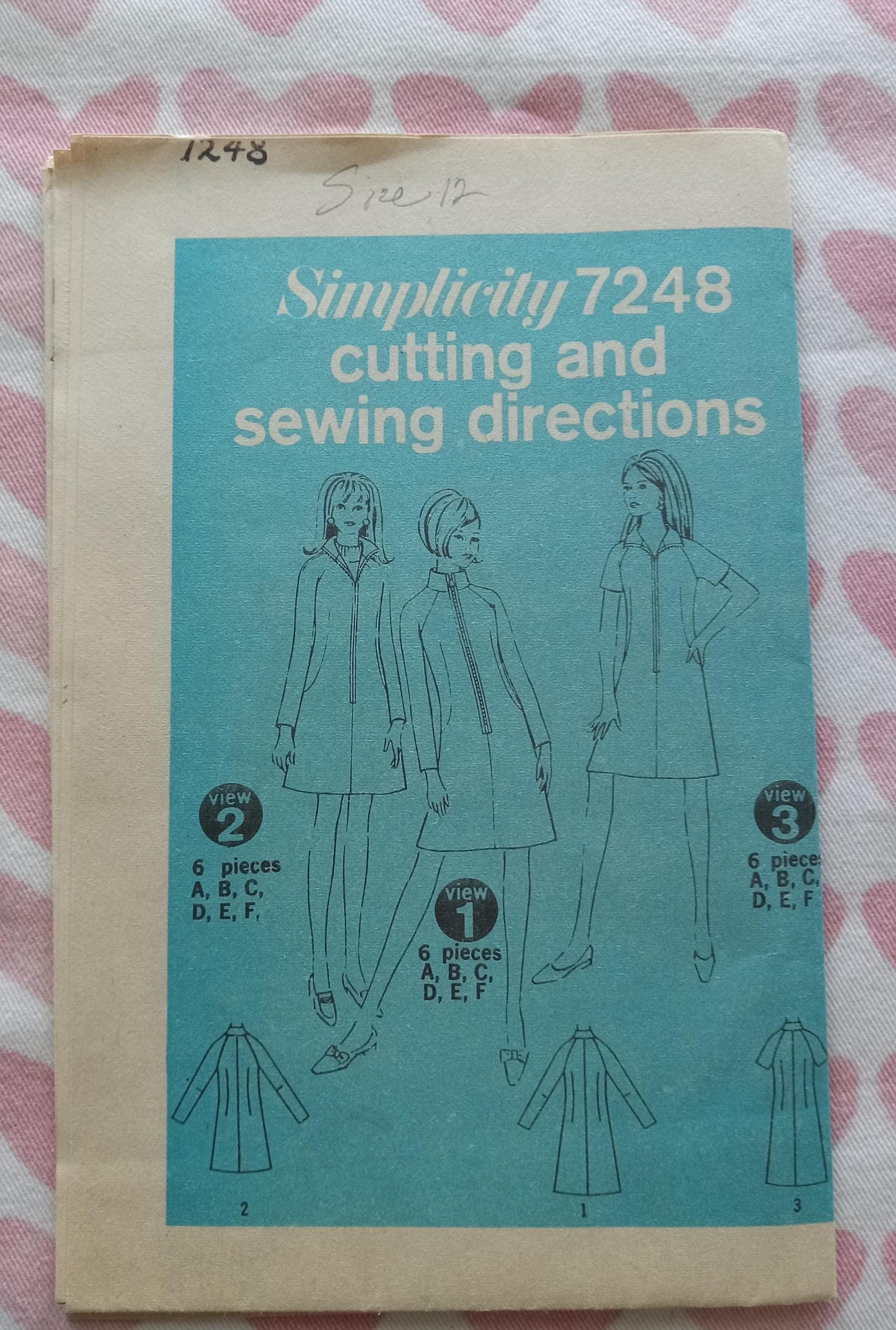 フォーマルドレス Vintage Simplicity 7248, Zip Front Dress Pattern, Naked - Etsy