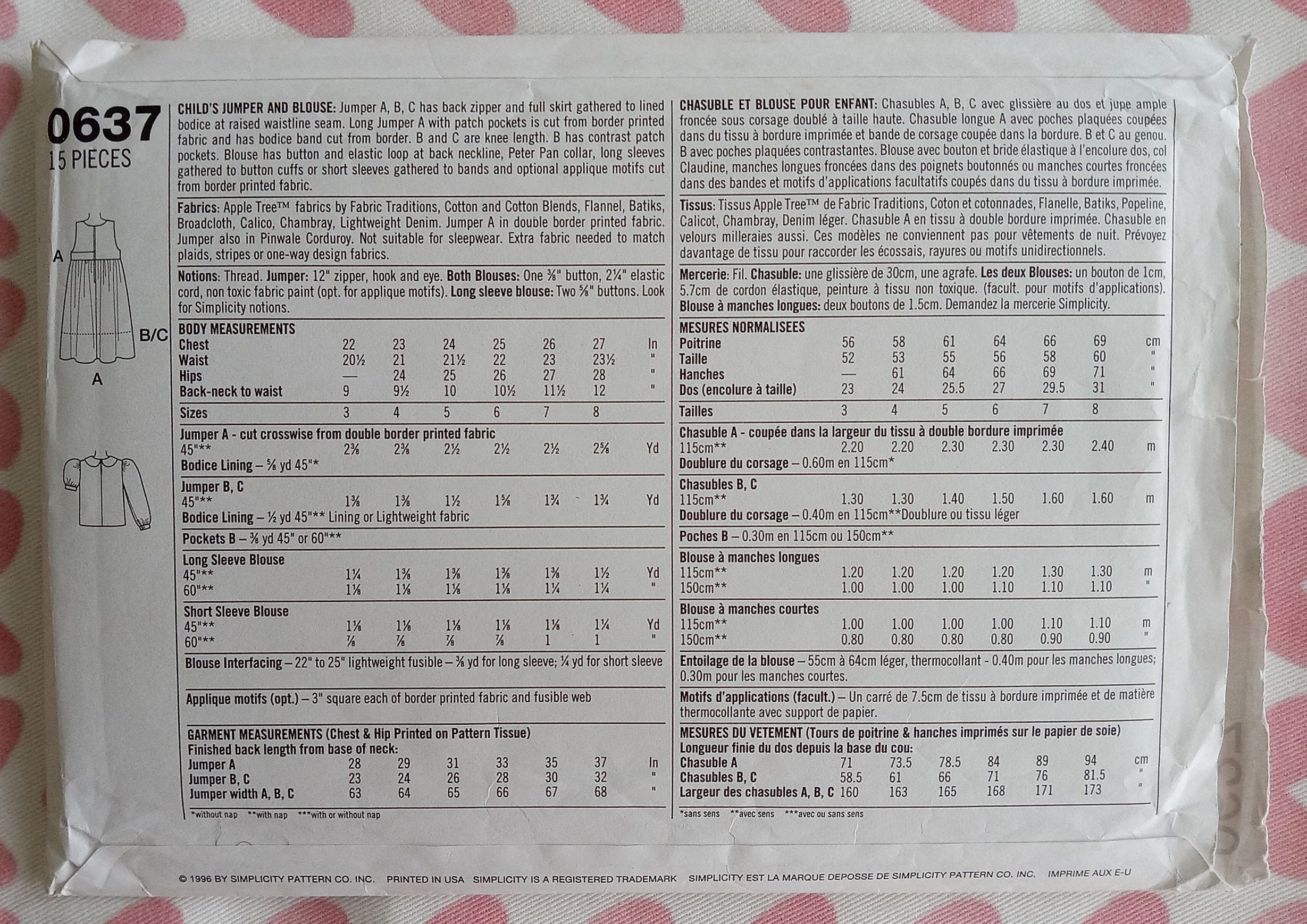 Vintage Simplicity Apple Tree, Girls Dress Patterns, UC/FF - Etsy