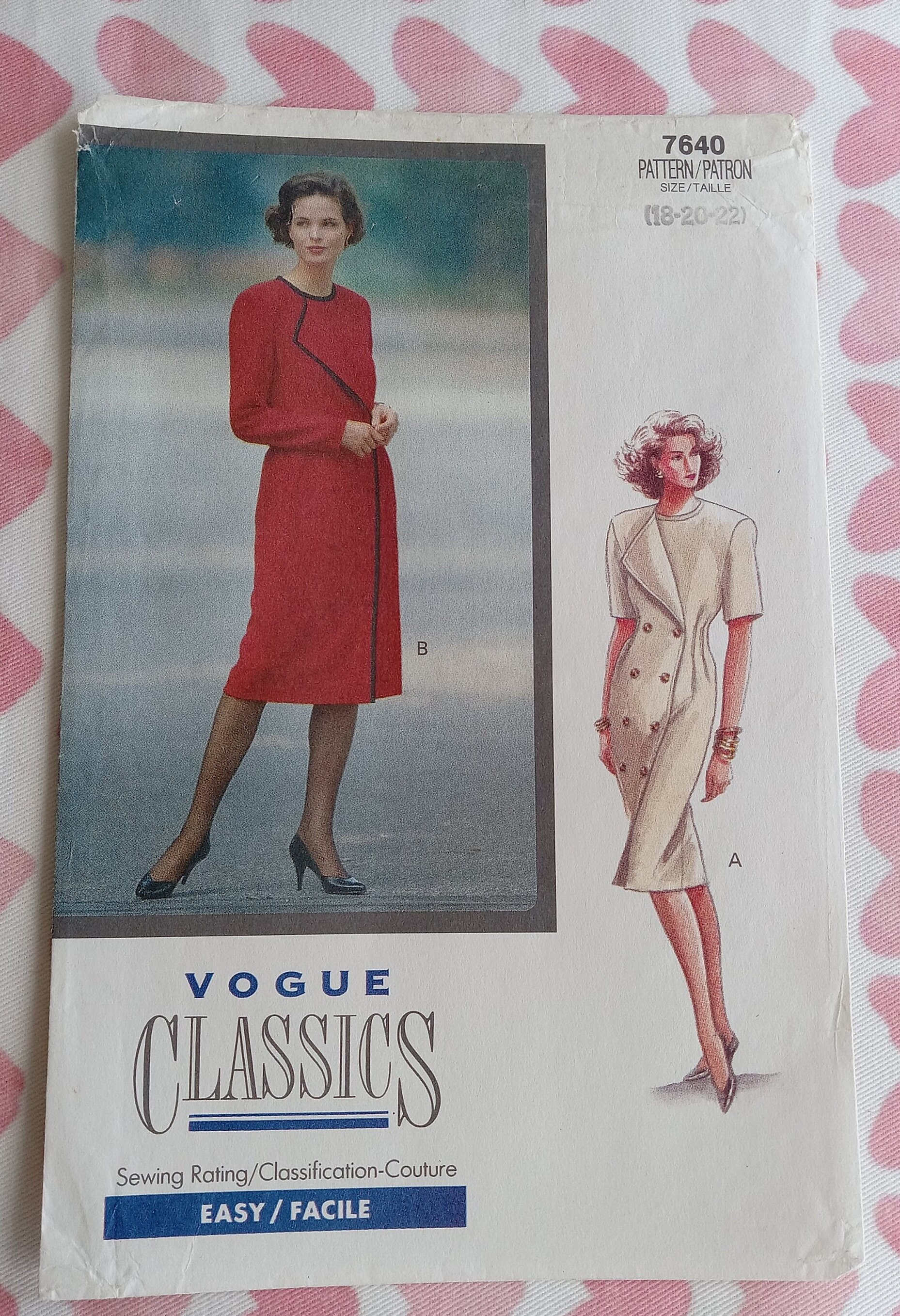 Vintage Vogue 7640, Vogue Classics Dress Pattern, UC/FF - Etsy
