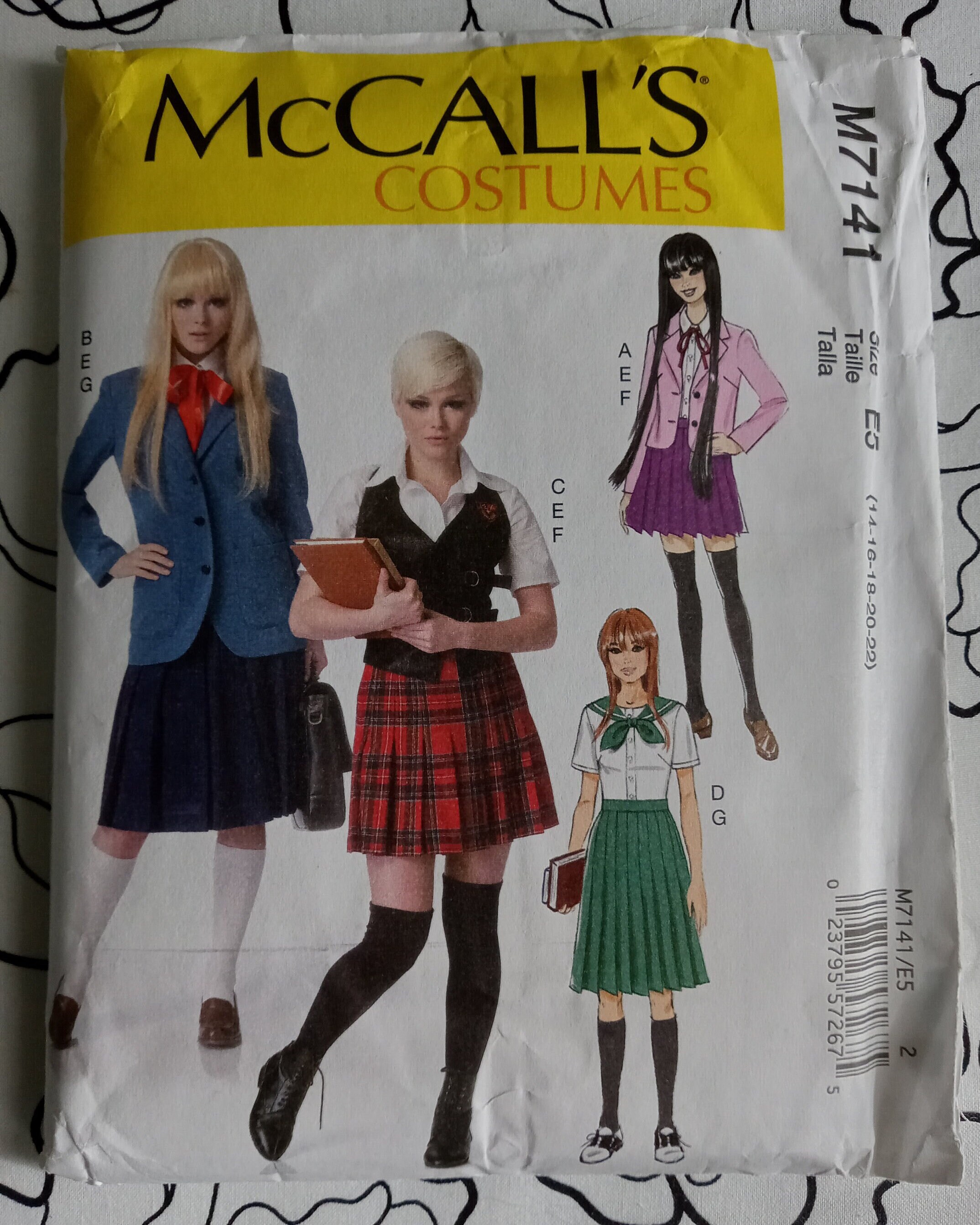 Mccalls 7141 School Girl Uniform Pattern UC/FF Etsy