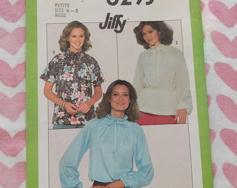 Vintage Simplicity 8293, Jiffy Blouse pattern, UC/FF