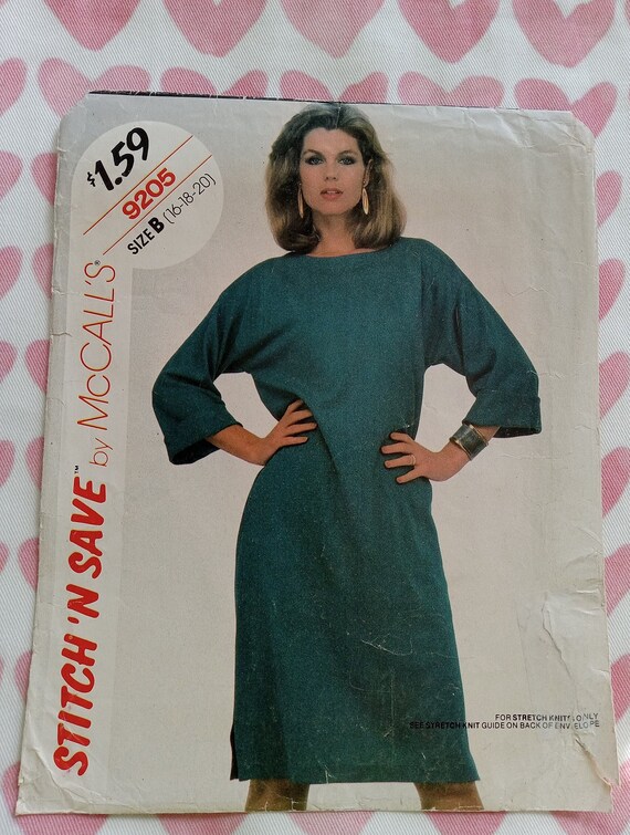 Vintage Stitch n Save 9205, Stretch Knit dress pattern, UC/FF