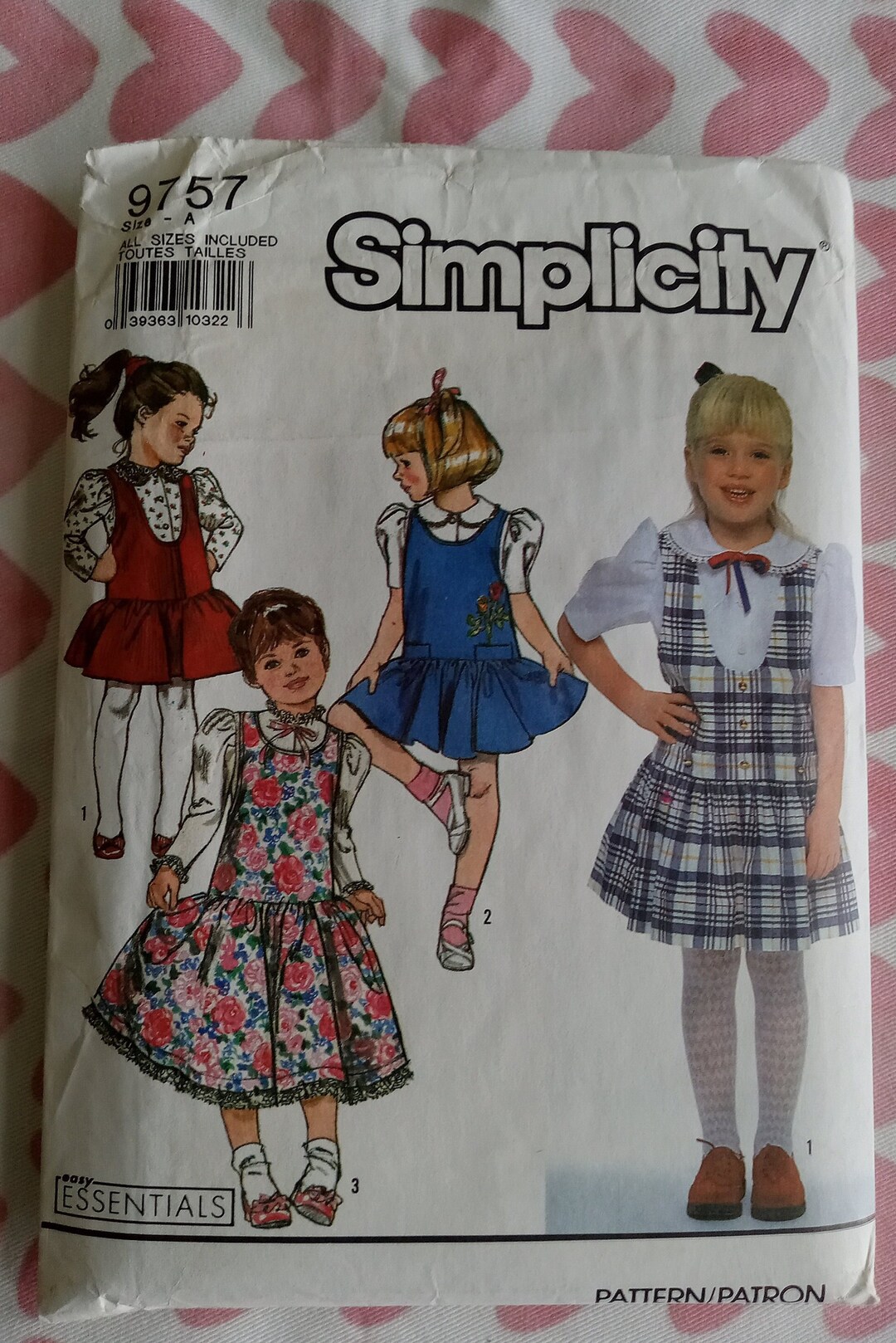 Vintage Simplicity 9757, Girls Easy Essentials Pattern, UC/FF - Etsy