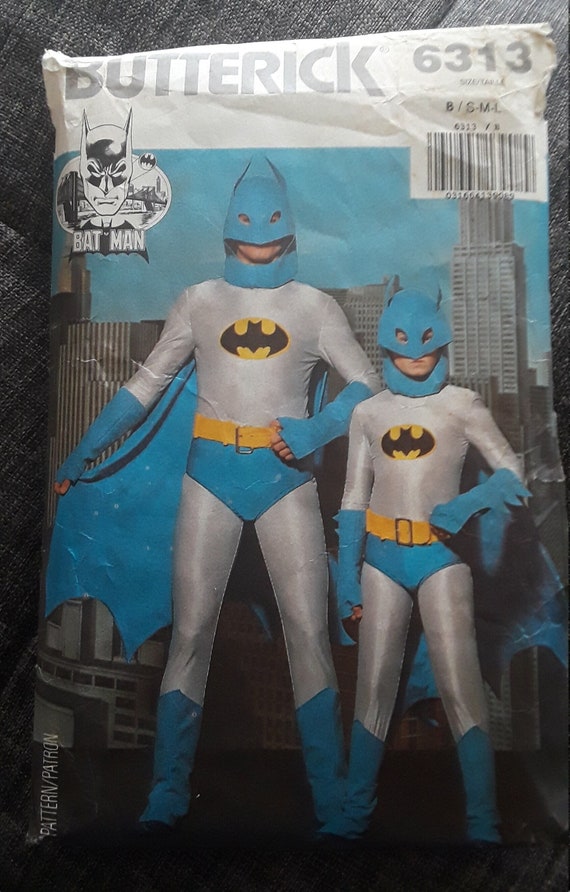 Vintage Butterick 6313 Blue Batman Costume C/C - Etsy