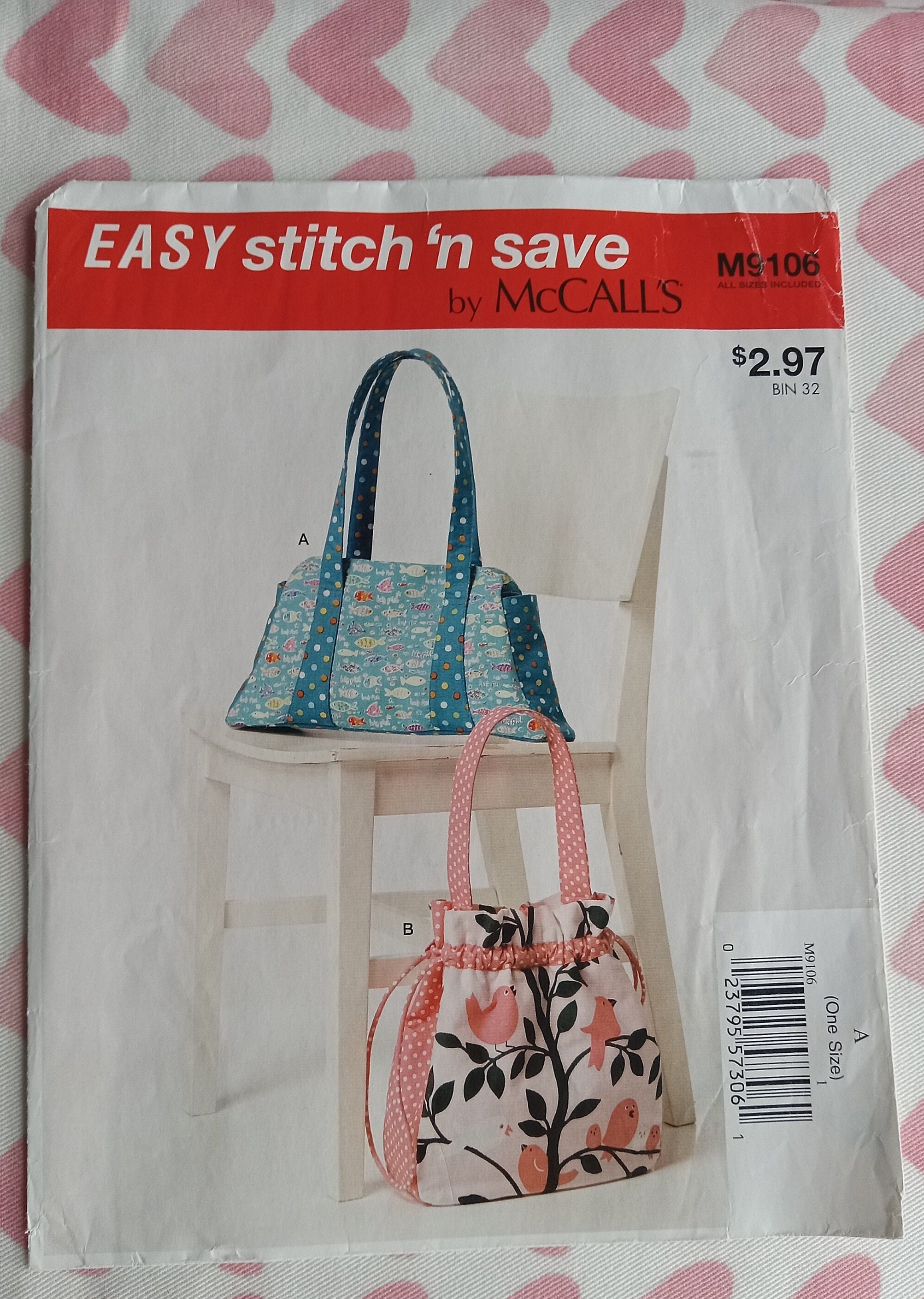 Stitch n Save 9106, Handbag pattern, UC/FF
