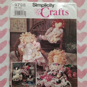 Vintage Simplicity 9798, Crafts Magazine Dolls pattern, UC/FF