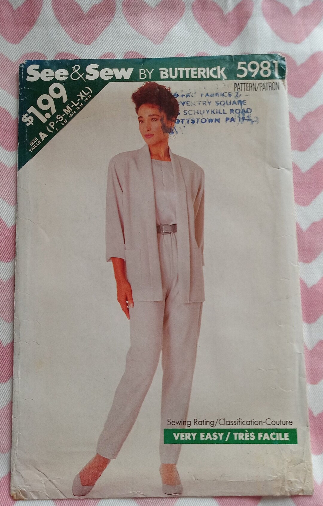 Vintage See & Sew 5981, Pants Suit Pattern, UC/FF Etsy