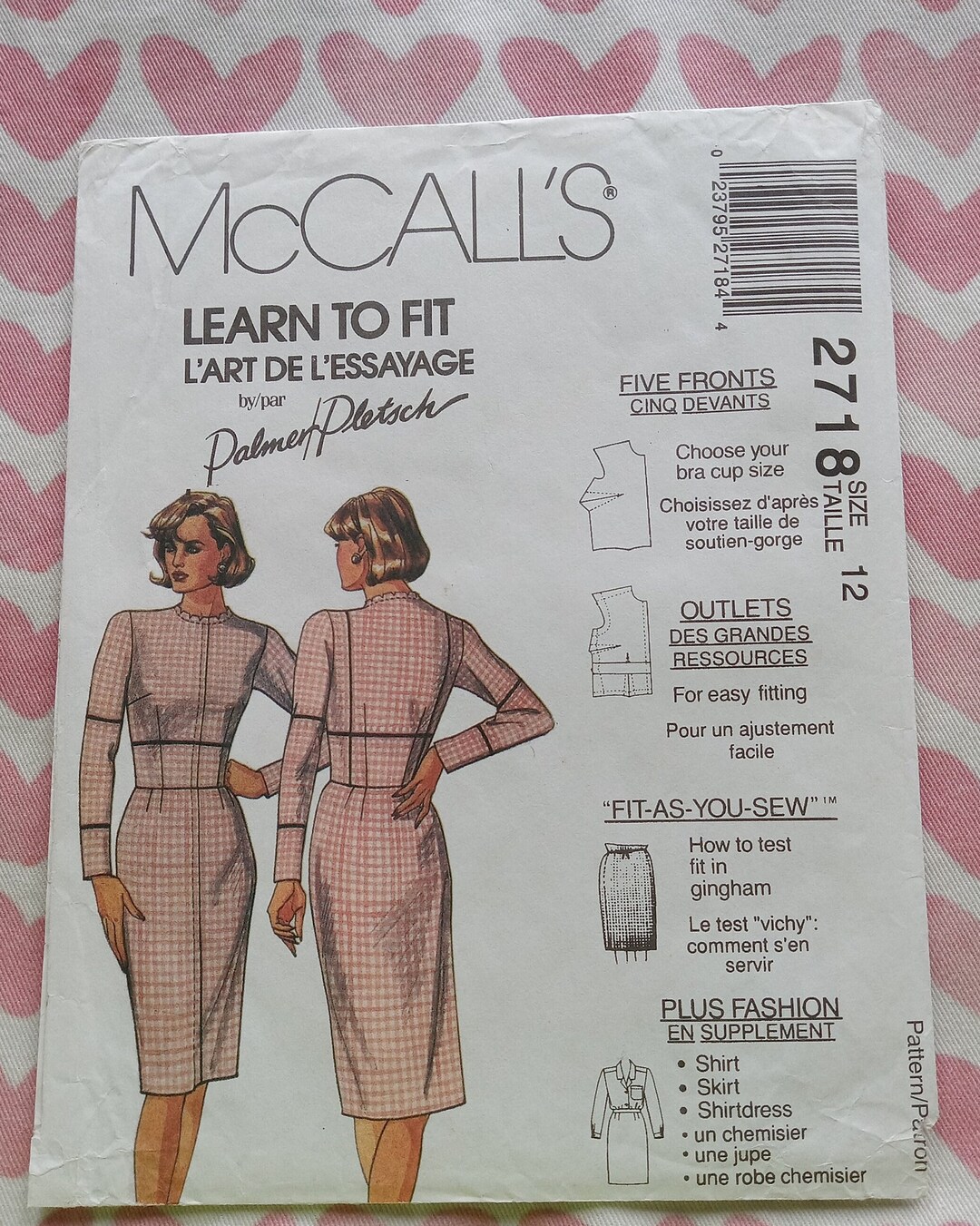 Vintage Mccalls 2718, Palmer & Pletsch Fit Pattern, UC/FF - Etsy
