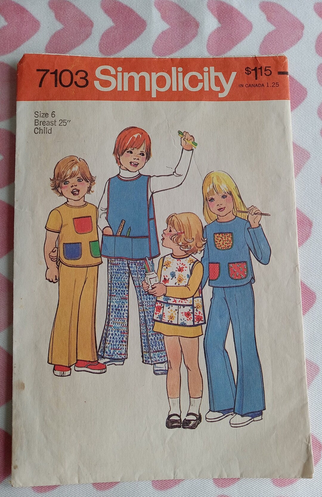 Simplicity 7102 Pattern Vintage Simplicity 7103, Unisex Childerns Pattern, UC/FF - Etsy
