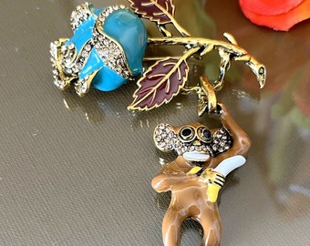 Large Monkey Brooch, Monkey jewelry, Animal Brooch, Animal Jewelry, Gift For Women or Men