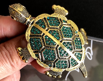 Alfiler o colgante de broche de tortuga grande, broche de tortuga, regalo de tortuga, joyería de tortuga, joyería de tortuga, regalo de tortuga, alfiler de tortuga