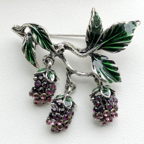 Blackberry Brooch: Funky Fruit Jewellery Gift