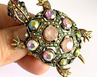 Alfiler de broche de tortuga grande, broche de tortuga, regalo de tortuga, joyería de tortuga, joyería de tortuga, regalo de tortuga, alfiler de tortuga